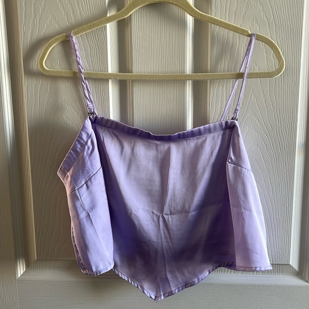 Purple Bandanna Cropped Top never worn
